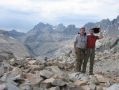 Mather Pass 3 * Rich and John wondering how they'll get down the mountain before dark... * 866 x 650 * (157KB)