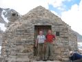 Muir Hut * Rich & John at the Muir Hut atop Muir Pass.  Built by the Sierra Club in the 1930s as a hiker's shelter. * 866 x 650 * (173KB)