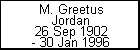 M. Greetus Jordan